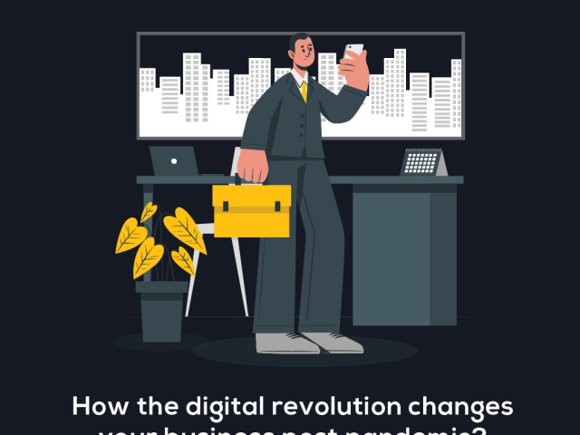 How the digital revolution changes your business post pandemic; graphic design posters by oureacorp